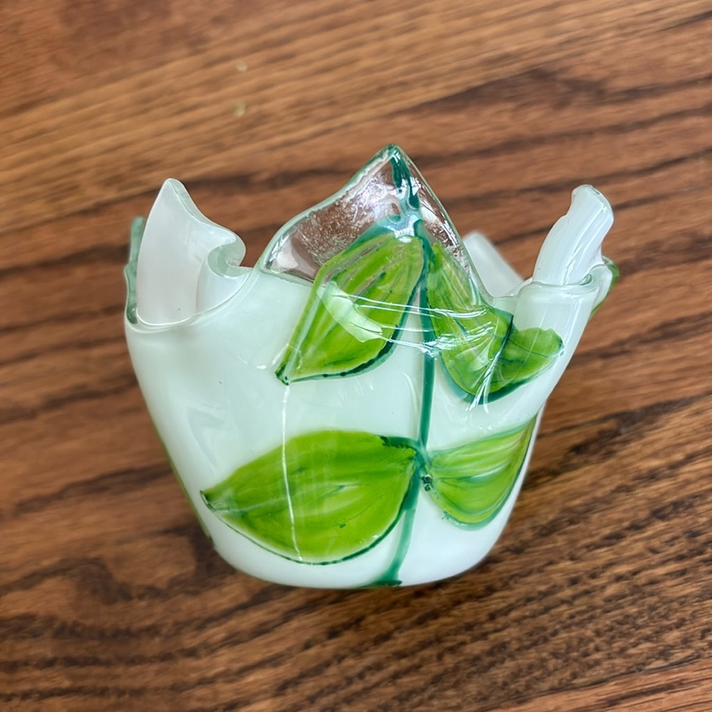 Handblown Vietri Glass Bowl Made in Italy